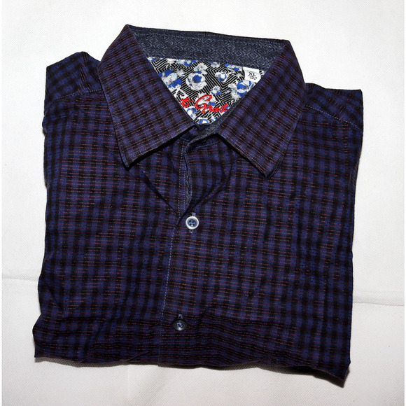 Robert Graham Classic Fit Men's Long Sleeve Button Front Flip Cuff Shirt Size XL - Picture 8 of 10